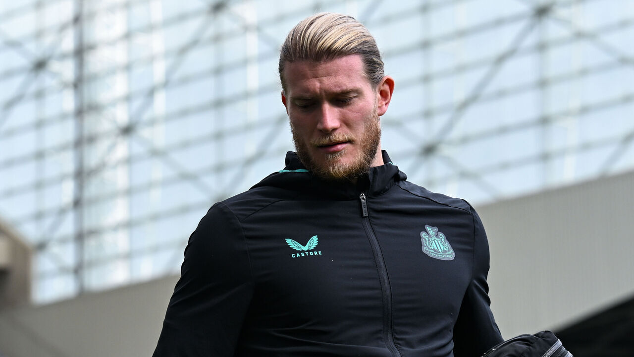 NEWCASTLE UPON TYNE, ENGLAND - MARCH 30: Newcastle United Goalkeeper Loris Karius (18) arrives for the Premier League match between Newcastle United and West Ham United at St. James Park on March 30, 2024 in Newcastle upon Tyne, England.