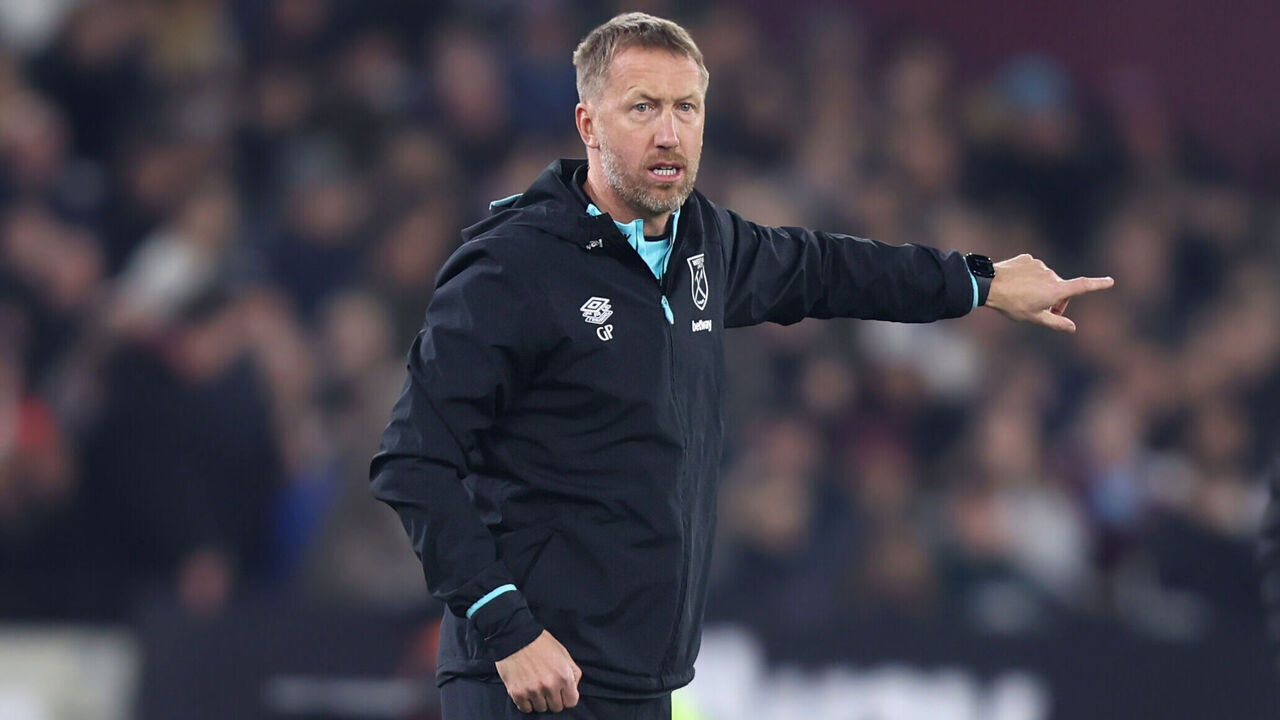 LONDON, ENGLAND - JANUARY 14: West Ham United manager Graham Potter during the Premier League match between West Ham United FC and Fulham FC at London Stadium on January 14, 2025 in London, England.