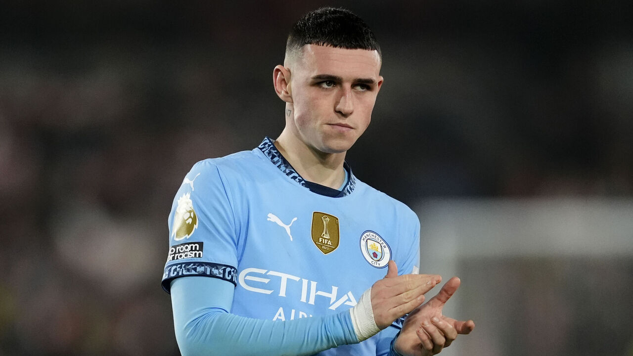 Manchester City's Phil Foden after the Premier League match at the Gtech Community Stadium, London. Picture date: Tuesday January 14, 2025.
