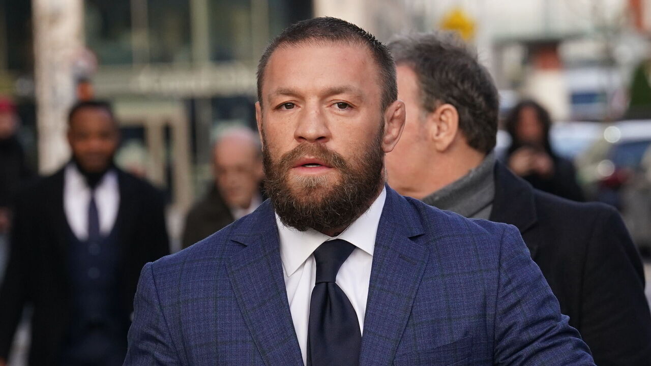 Mixed martial arts fighter Conor McGregor outside the High Court in Dublin, where he is appearing for a personal injury case against him. Nikita Hand, who is also known as Nikita Ni Laimhin, alleges she was raped by McGregor in a Dublin hotel in December 2018. Picture date: Thursday November 21, 2024.