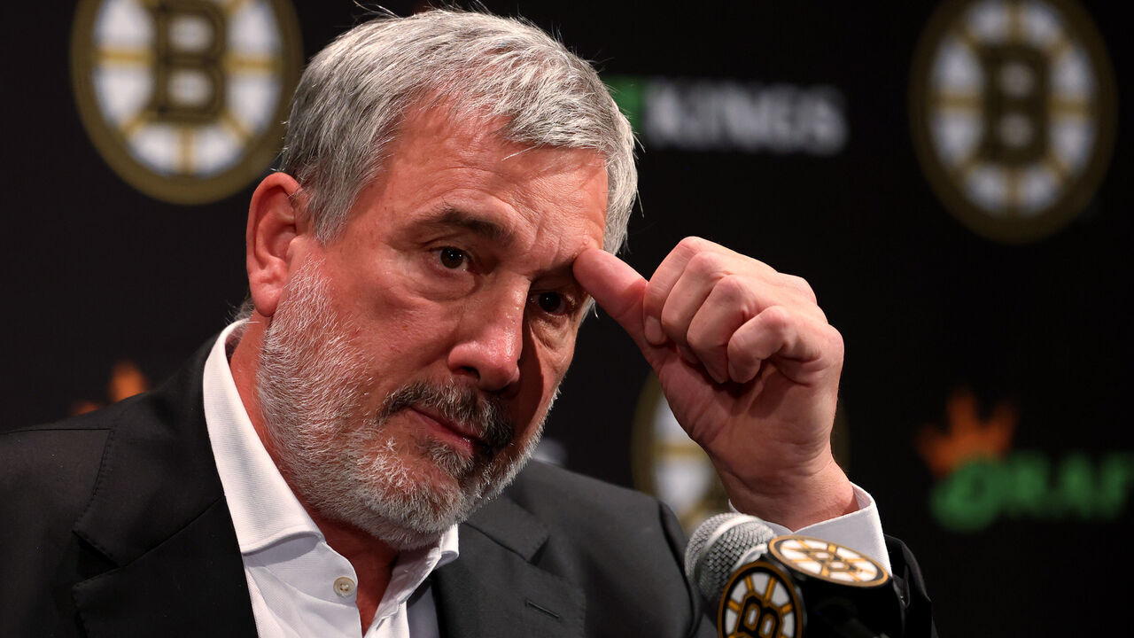 Boston, MA - September 30: Boston Bruins President Cam Neely spoke to reporters during the team's annual start-of-season press conference at TD Garden.