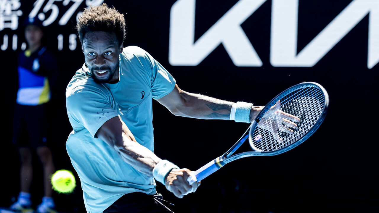 MELBOURNE, VIC - JANUARY 18: Gael Monfils of France in action during Round 3 of the 2025 Australian Open on January 18 2025, at Melbourne Park in Melbourne, Australia.