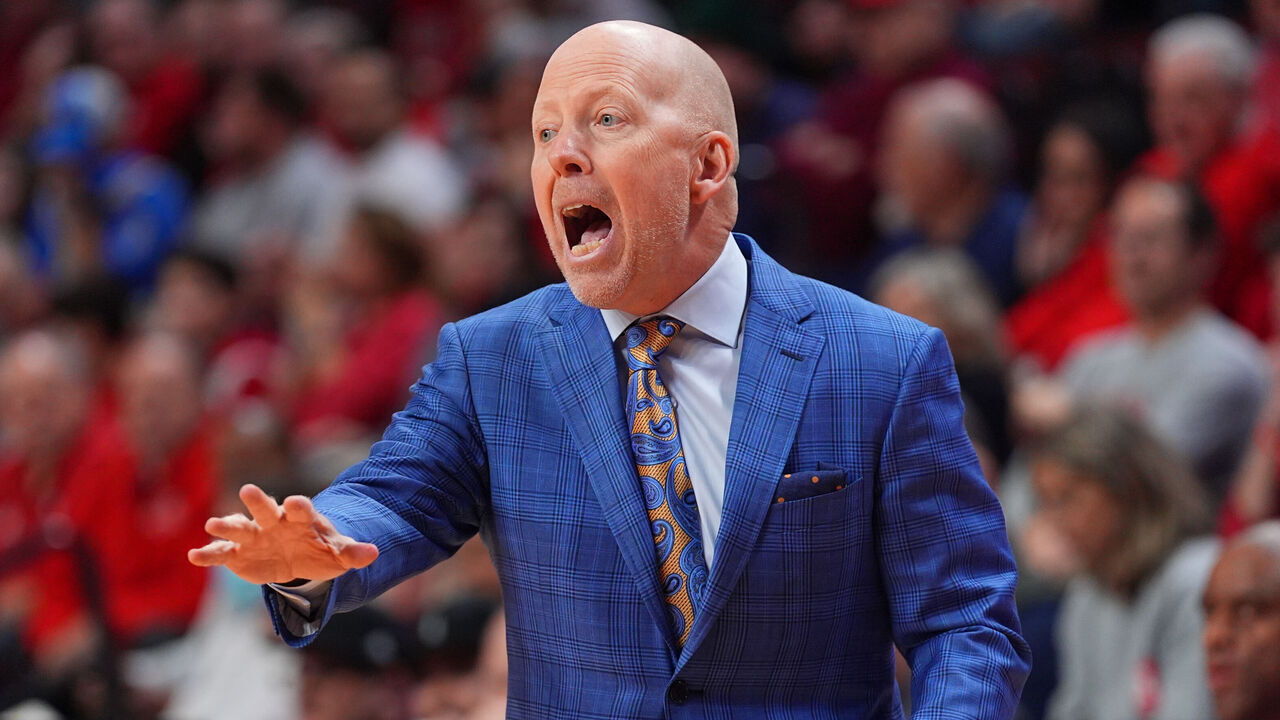 PISCATAWAY, NJ - JANUARY 13: Mick Cronin head coach of the UCLA Bruins during the first half of the game against the Rutgers Scarlet Knights on January 13, 2025 at Jersey Mikes Arena in Piscataway, New Jersey.