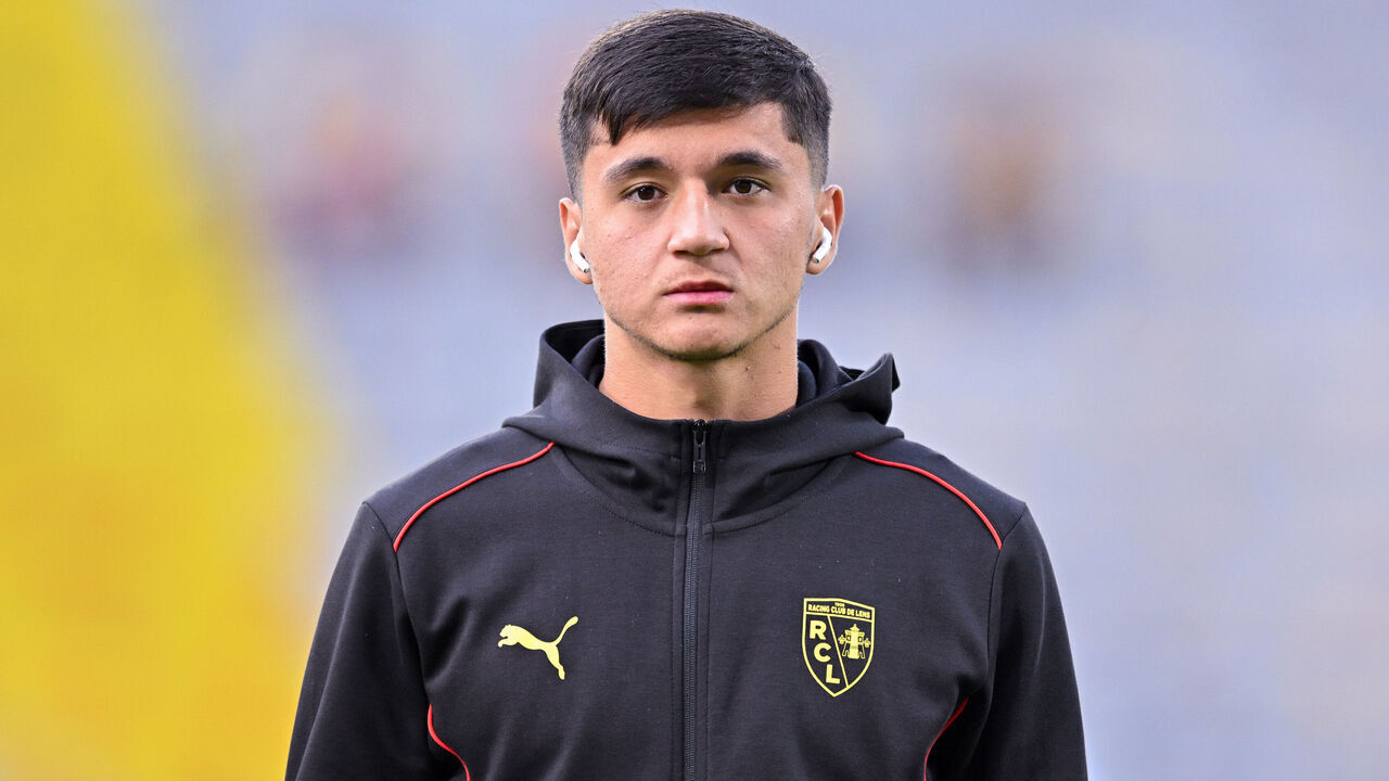 LENS, FRANCE - AUGUST 22: Abdukodir Khusanov of Lens looks on prior to the UEFA Europa Conference League qualifying round match between Lens and Panathinaikos at Stade Bollaert-Delelis on August 22, 2024 in Lens, France.