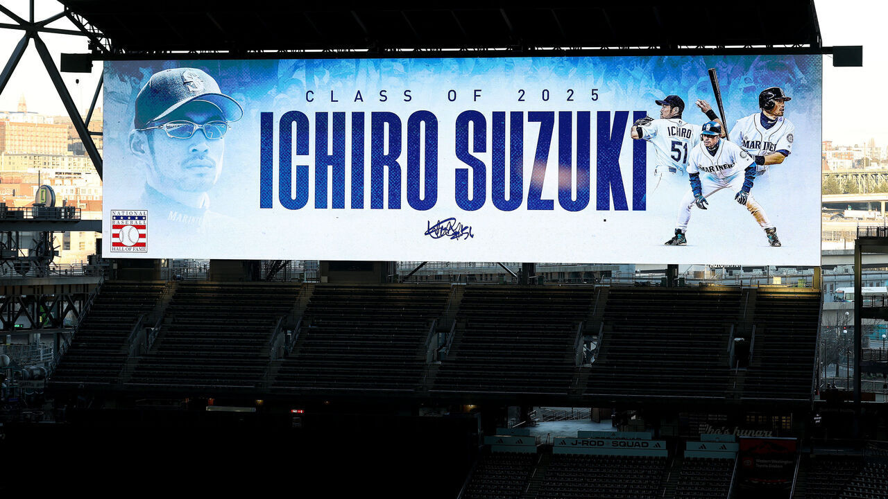 SEATTLE, WASHINGTON - JANUARY 21: A general view of the ballpark as former Seattle Mariners player Ichiro Suzuki is honored for his election into the National Baseball Hall of Fame, after receiving the results of the 2025 Baseball Writers Association of America (BBWAA) Hall of Fame Ballot, on Tuesday, January 21.at T-Mobile Park on January 21, 2025 in Seattle, Washington. Suzuki is the first Japanese-born player to be named to the National Baseball Hall of Fame.