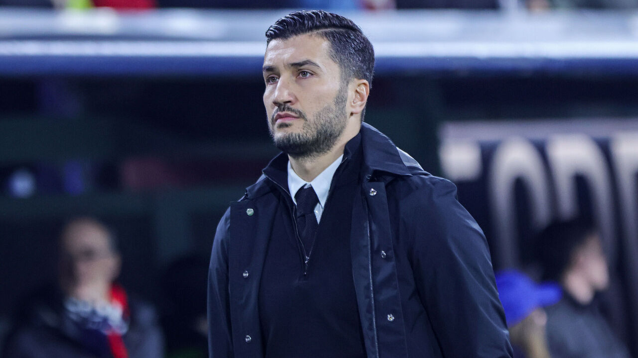 BOLOGNA, ITALY - JANUARY 21: Nuri Sahin head coach of Borussia Dortmund during the UEFA Champions League 2024/25 League Phase MD7 match between Bologna FC 1909 and Borussia Dortmund at Stadio Renato Dall'Ara on January 21, 2025 in Bologna, Italy.