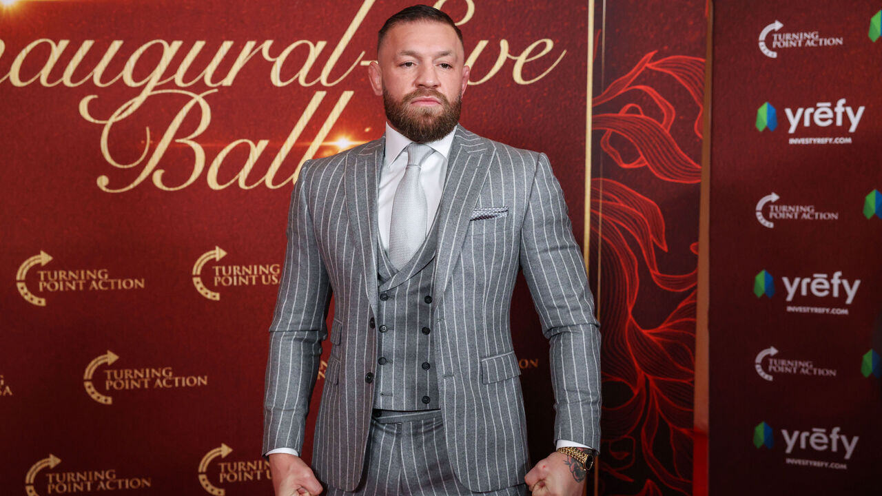 WASHINGTON, DC - JANUARY 19: Conor McGregor walks the red carpet at the Turning Point USA Inaugural-Eve Ball at the Salamander Hotel on January 19, 2025 in Washington, DC.