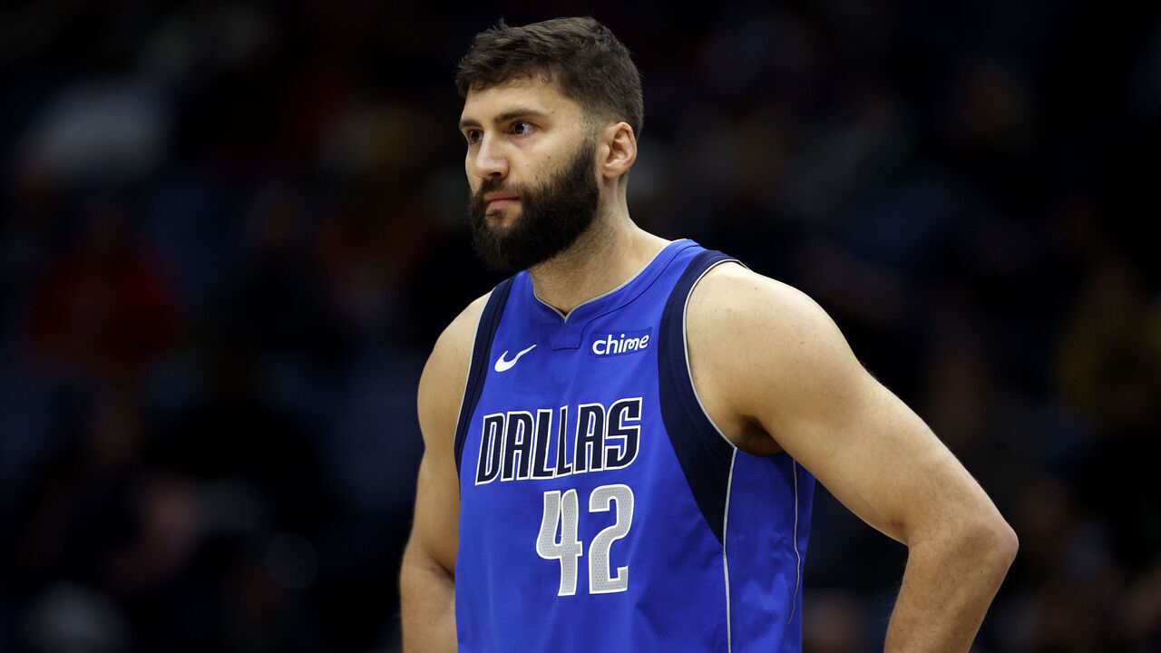 NEW ORLEANS, LOUISIANA - JANUARY 15: Maxi Kleber #42 of the Dallas Mavericks stands on the court during the second quarter of an NBA game against the New Orleans Pelicans at Smoothie King Center on January 15, 2025 in New Orleans, Louisiana.