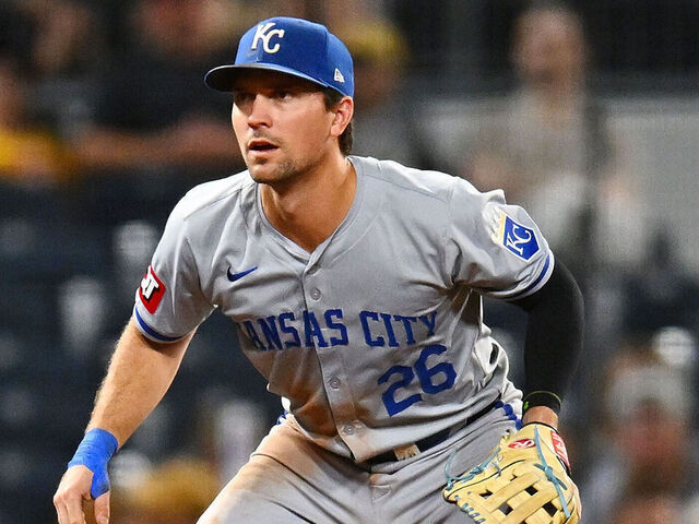 PITTSBURGH, PENNSYLVANIA - SEPTEMBER 13: Adam Frazier #26 of the Kansas City Royals in action during the game against the Pittsburgh Pirates at PNC Park on September 13, 2024 in Pittsburgh, Pennsylvania.