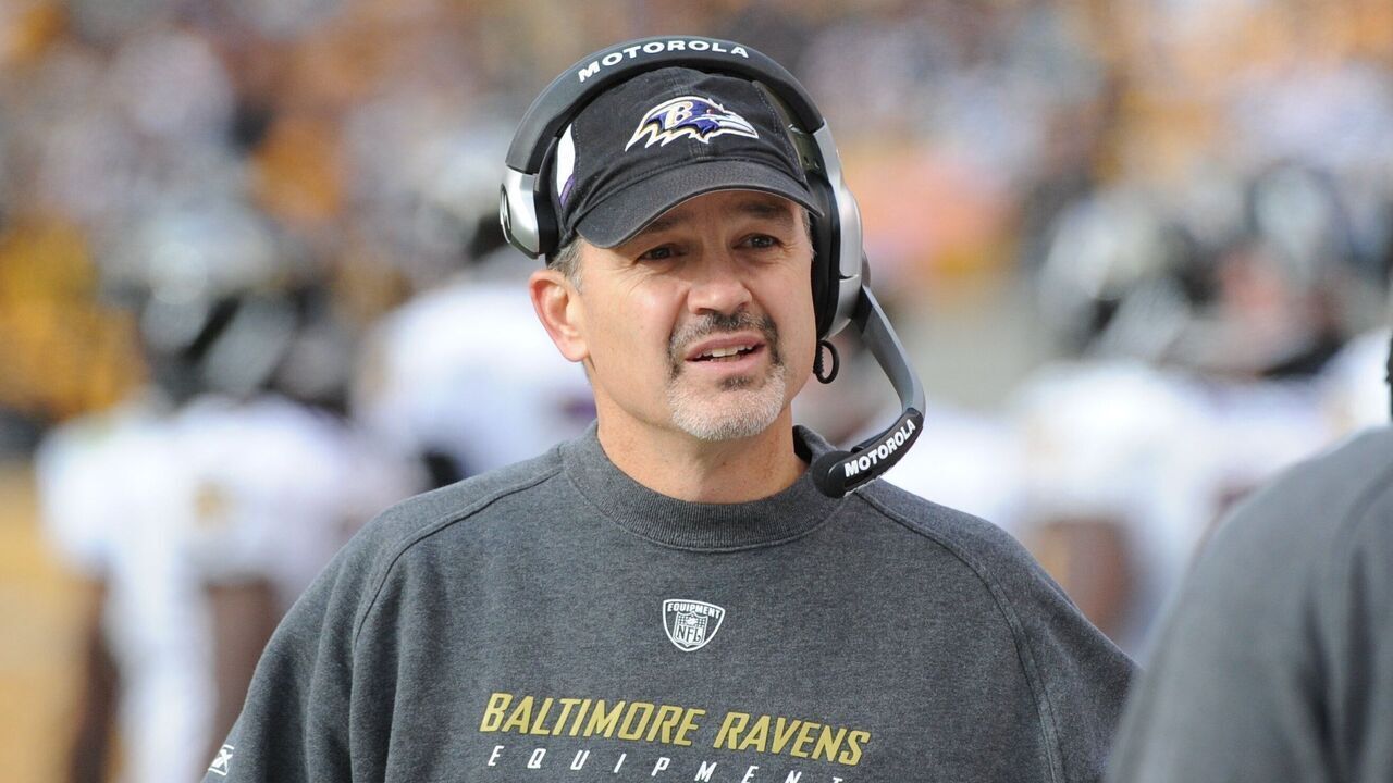 PITTSBURGH - DECEMBER 27: Secondary coach Chuck Pagano of the Baltimore Ravens looks on from the sideline during a game against the Pittsburgh Steelers at Heinz Field on December 27, 2009 in Pittsburgh, Pennsylvania. The Steelers defeated the Ravens 23-20.