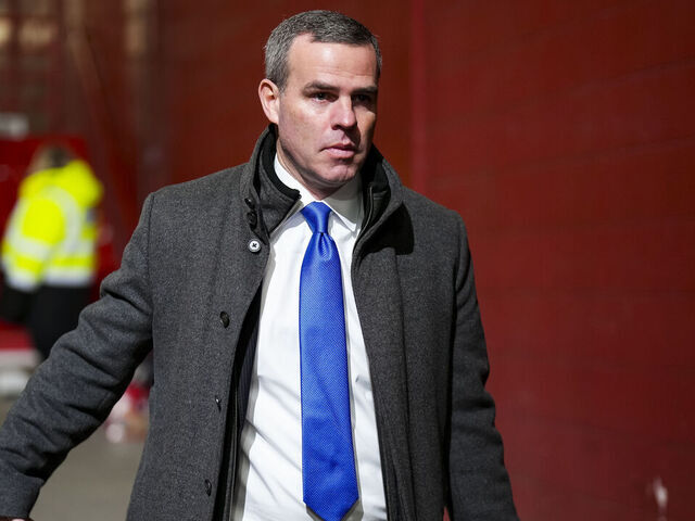 KANSAS CITY, MISSOURI - JANUARY 26: General manager Brandon Beane of the Buffalo Bills arrives to the stadium prior to the AFC Championship game against the Kansas City Chiefs, at GEHA Field at Arrowhead Stadium on January 26, 2025 in Kansas City, Missouri.