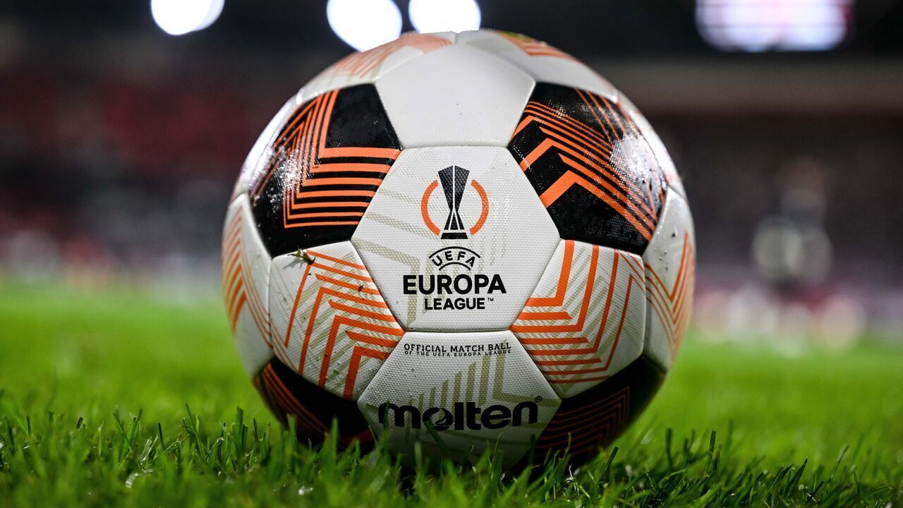 22 February 2024, Baden-Württemberg, Freiburg im Breisgau: Soccer: Europa League, SC Freiburg - RC Lens, knockout round, intermediate round, second legs, Europa-Park Stadion. Europa League match ball. Photo: Harry Langer/dpa