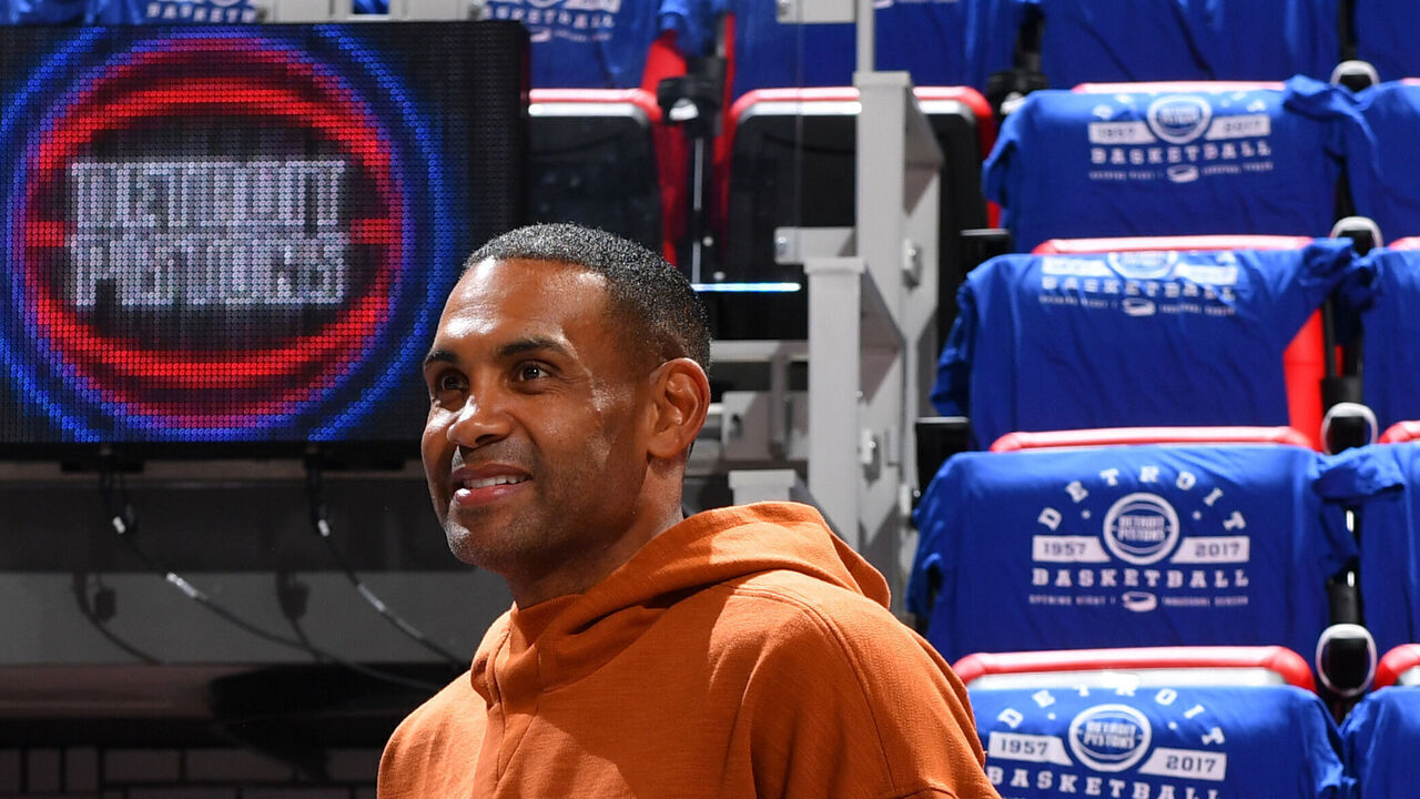 DETROIT, MI - OCTOBER 18: Former NBA player, Grant Hill attends the Charlotte Hornets game against the Detroit Pistons on October 18, 2017 at Little Caesars Arena in Detroit, Michigan. NOTE TO USER: User expressly acknowledges and agrees that, by downloading and/or using this photograph, User is consenting to the terms and conditions of the Getty Images License Agreement. Mandatory Copyright Notice: Copyright 2017 NBAE
