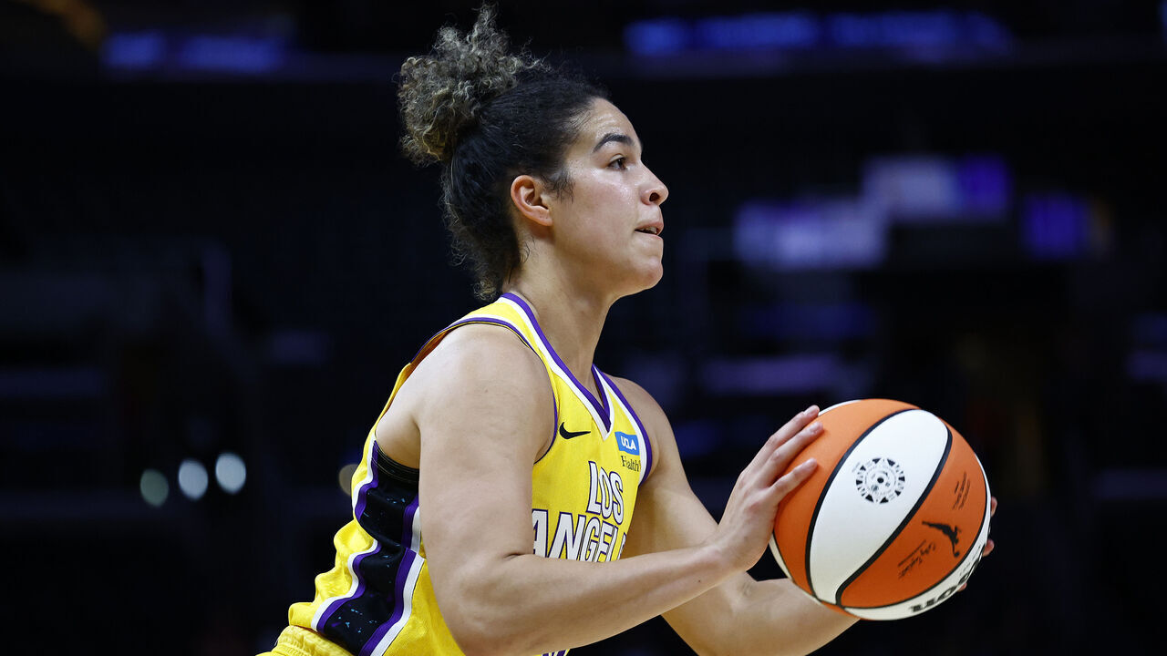 LOS ANGELES, CALIFORNIA - SEPTEMBER 10: Kia Nurse #10 of the Los Angeles Sparksat Crypto.com Arena on September 10, 2024 in Los Angeles, California.