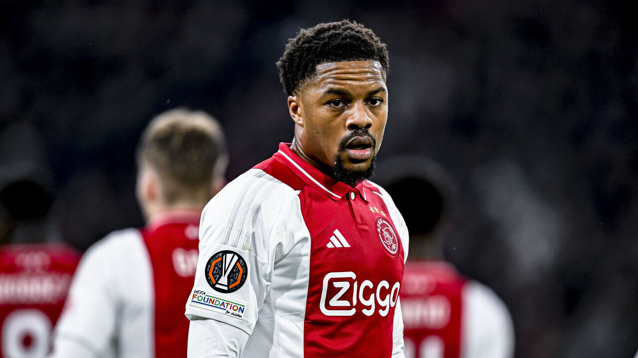 AFC Ajax Amsterdam forward Chuba Akpom plays during the match between Ajax and Galatasaray at the Johan Cruijff ArenA for the UEFA Europa League - League phase - Matchday 8 of the 2024-2025 season in Amsterdam, Netherlands, on January 30, 2025.