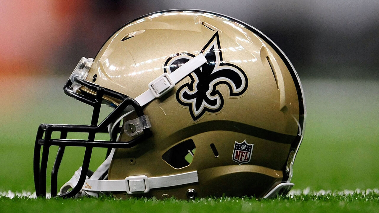 NEW ORLEANS, LA - AUGUST 17: Detailed view of a New Orleans Saints helmet prior to a preseason game against the Jacksonville Jaguars at Mercedes-Benz Superdome on August 17, 2012 in New Orleans, Louisiana.