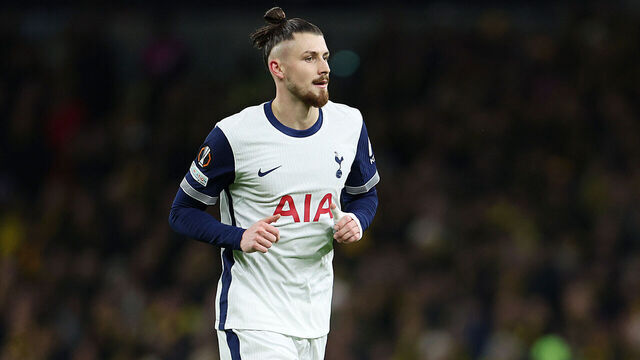 LONDON, ENGLAND - JANUARY 30: Radu Dragusin of Tottenham Hotspur during the UEFA Europa League 2024/25 League Phase MD8 match between Tottenham Hotspur and IF Elfsborg at Tottenham Hotspur Stadium on January 30, 2025 in London, England.