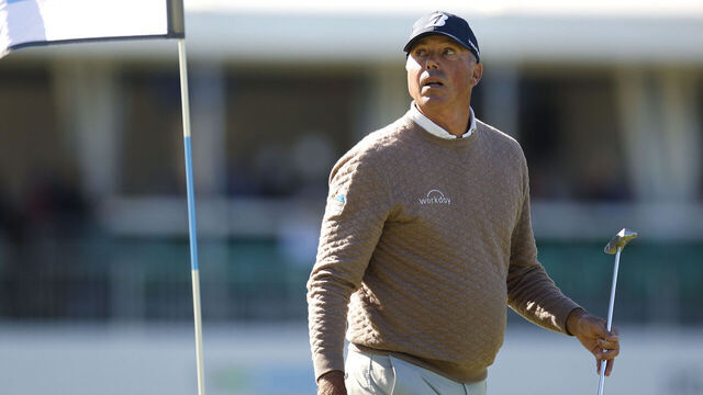 ST SIMONS ISLAND, GEORGIA - NOVEMBER 22: Matt Kuchar of the United States looks on from the ninth green during the second round of The RSM Classic 2024 on the Seaside course at Sea Island Resort on November 22, 2024 in St Simons Island, Georgia.