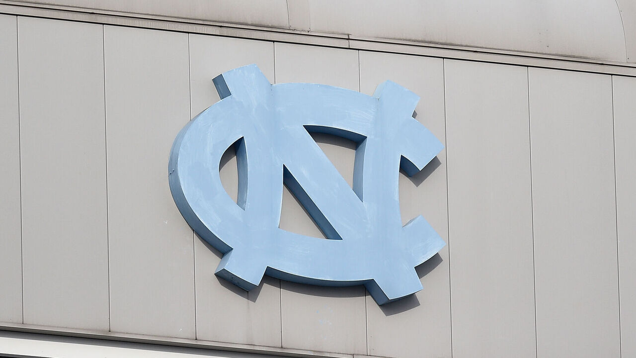 CHAPEL HILL, NC - NOVEMBER 18: A detail view of the North Carolina logo and lights during the game between the Western Carolina Catamounts and the North Carolina Tar Heels at Kenan Stadium on November 18, 2017 in Chapel Hill, North Carolina. UNC won 65-10.