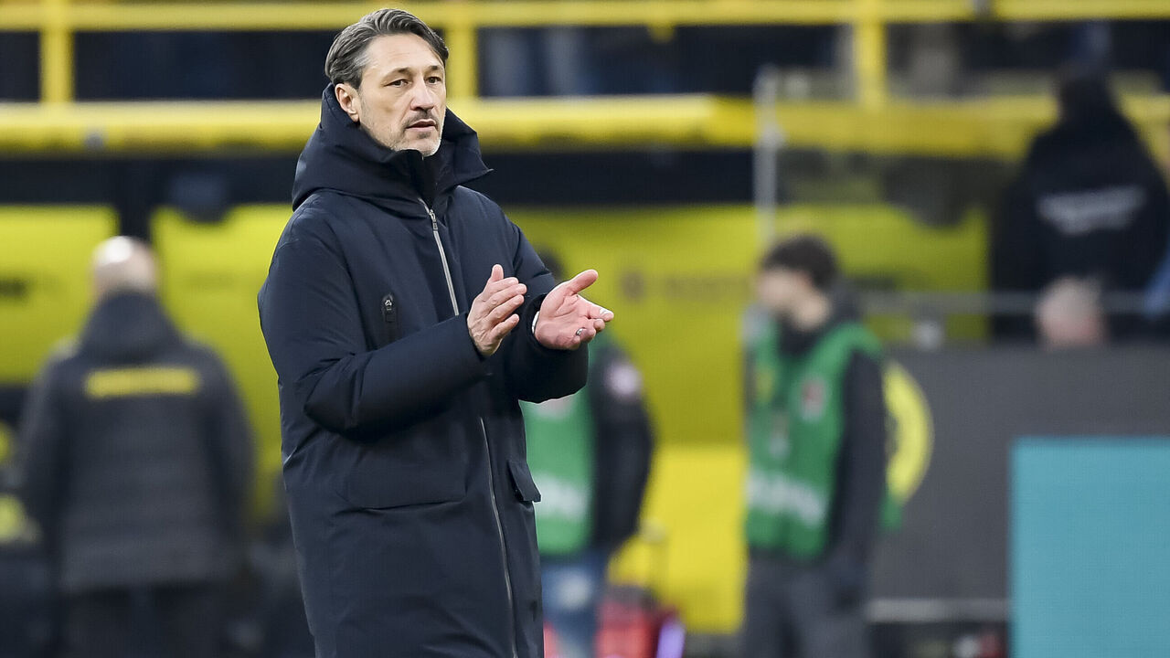 Dortmund, Germany - February 8: head coach Niko Kovac of Borussia Dortmund gestures during the Bundesliga match between Borussia Dortmund and VfB Stuttgart at Signal Iduna Park on February 8, 2025 in Dortmund, Germany.