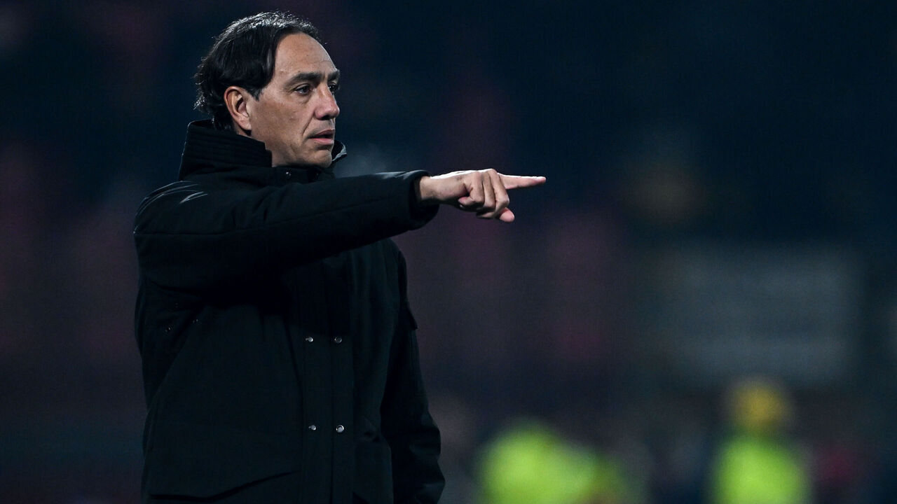MONZA, ITALY - DECEMBER 22: Alessandro Nesta of AC Monza gestures during the Serie A match between Monza and Juventus at U-Power Stadium on December 22, 2024 in Monza, Italy.