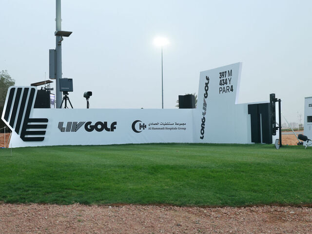 RIYADH, SAUDI ARABIA - FEBRUARY 6: General View of the 11th hole before the start of day one of LIV Golf Riyadh at Riyadh Golf Club on February 6, 2025 in Riyadh, Saudi Arabia.