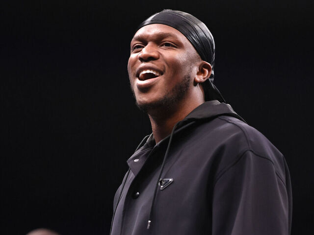 KSI in the ring as he announces an upcoming boxing match against former Chelsea and England football player Wayne Bridge (not pictured) at the Co-op Live Arena, Manchester. Picture date: Saturday January 18, 2025.
