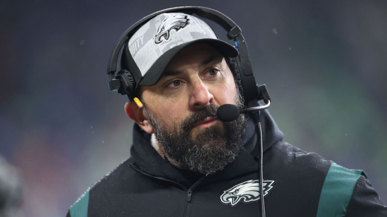 SEATTLE, WASHINGTON - DECEMBER 18: Philadelphia Eagles coach Matt Patricia looks on before a game against the Seattle Seahawks at Lumen Field on December 18, 2023 in Seattle, Washington.