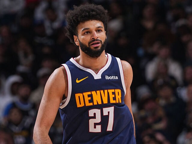 DENVER, CO - FEBRUARY 12: Jamal Murray #27 of the Denver Nuggets looks on during the game against the Portland Trail Blazers on February 12, 2025 at Ball Arena in Denver, Colorado. NOTE TO USER: User expressly acknowledges and agrees that, by downloading and/or using this Photograph, user is consenting to the terms and conditions of the Getty Images License Agreement. Mandatory Copyright Notice: Copyright 2025 NBAE