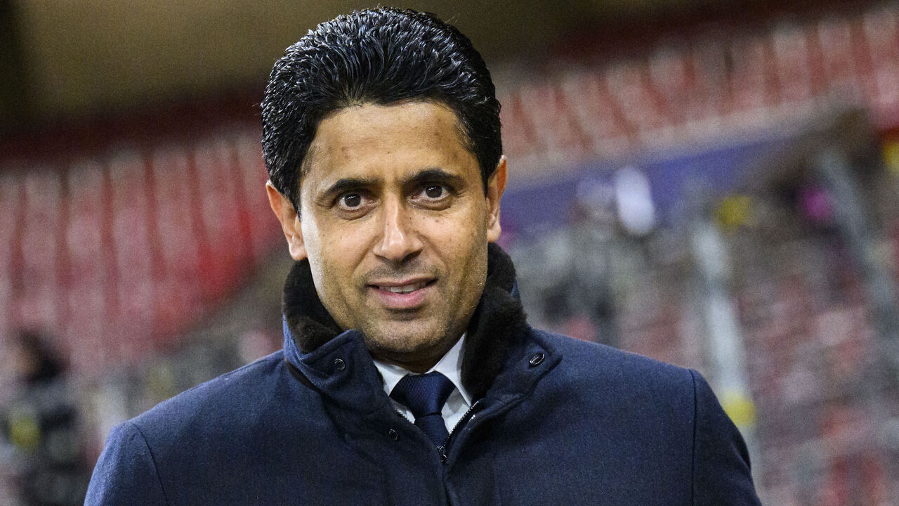 29 January 2025, Baden-Württemberg, Stuttgart: Soccer: Champions League, VfB Stuttgart - Paris Saint-Germain, preliminary round, match day 8, MHPArena. Nasser Al-Khelaifi, President of Paris Saint-Germain, reacts after the game. Photo: Tom Weller/dpa