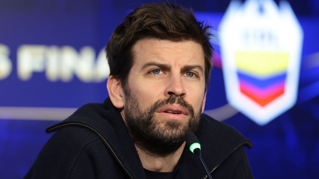 TURIN, ITALY - JANUARY 11: Gerard Pique (President of The Kings League) during the Kings League World Cup Nations Press Conference at Allianz Stadium on January 11, 2025 in Turin, Italy.