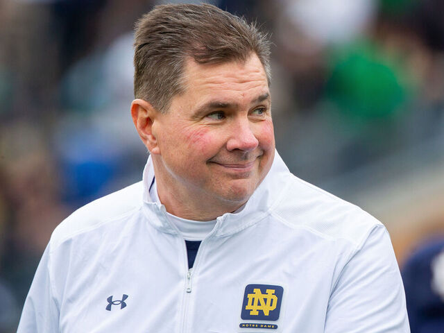 SOUTH BEND, IN - OCTOBER 28: Defensive Coordinator Al Golden before a game between University of Pittsburgh and University of Notre Dame at Notre Dame Stadium on October 28, 2023 in South Bend, Indiana.