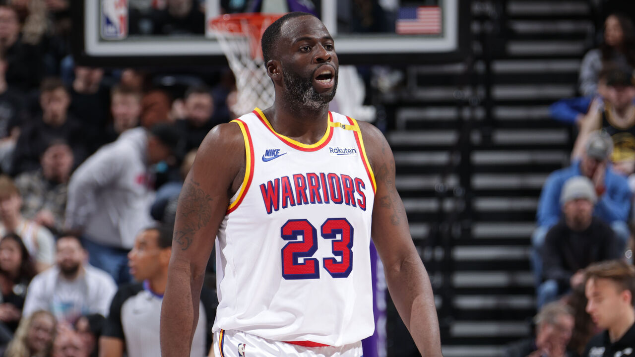 SALT LAKE CITY, UT - FEBRUARY 5: Draymond Green #23 of the Golden State Warriors looks on during the game against the Utah Jazz on February 5, 2025 at Delta Center in Salt Lake City, Utah. Mandatory Copyright Notice: Copyright 2025 NBAE