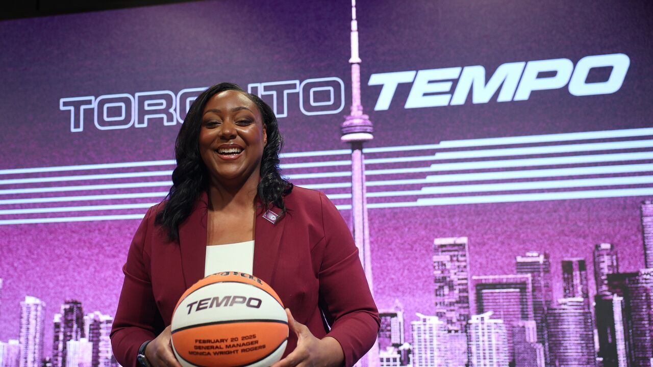 TORONTO. Monica Wright Rogers addresses media after being introduced as GM, Toronto Tempo. (R.J.Johnston/Toronto Star) R.J. Johnston/Toronto Star (R.J. Johnston/Toronto Star via Getty Images)