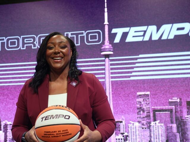 TORONTO. Monica Wright Rogers addresses media after being introduced as GM, Toronto Tempo. (R.J.Johnston/Toronto Star) R.J. Johnston/Toronto Star (R.J. Johnston/Toronto Star via Getty Images)