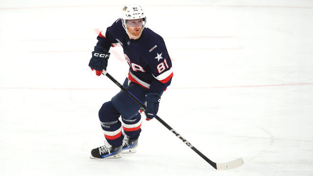BOSTON, MASSACHUSETTS - FEBRUARY 17: Kyle Connor #81 of Team United States skates during the first period of the 4 Nations Face-Off between Team Sweden and Team United States at TD Garden on February 17, 2025 in Boston, Massachusetts.
