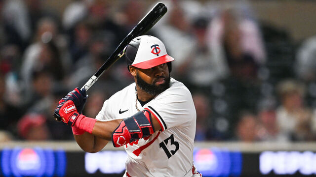 MINNEAPOLIS, MINNESOTA - SEPTEMBER 24: Manuel Margot #13 of the Minnesota Twins bats in the fifth inning of the game against the Miami Marlins at Target Field on September 24, 2024 in Minneapolis, Minnesota.