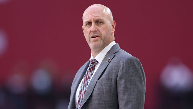 GLENDALE, ARIZONA - NOVEMBER 10: General manager Monti Ossenfort of the Arizona Cardinals looks on before the game against the New York Jets at State Farm Stadium on November 10, 2024 in Glendale, Arizona.
