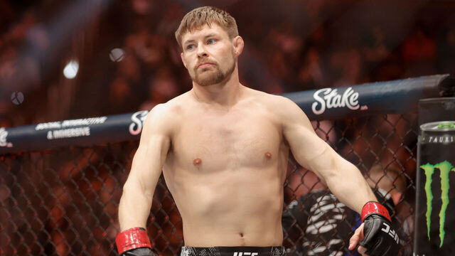 LAS VEGAS, NEVADA - DECEMBER 07: Bryce Mitchell of the United States looks on prior to a featherweight fight during UFC 310 at T-Mobile Arena on December 07, 2024 in Las Vegas, Nevada.