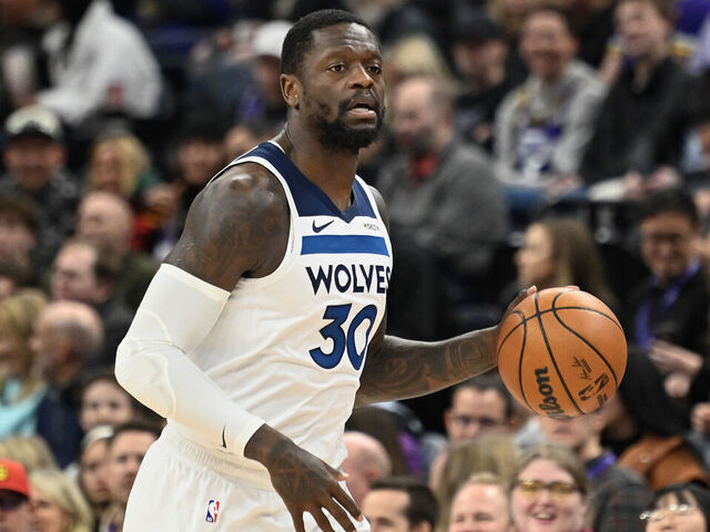 SALT LAKE CITY, UTAH - JANUARY 30: Julius Randle #30 of the Minnesota Timberwolves in action during the first half of a game against the Utah Jazz at Delta Center on January 30, 2025 in Salt Lake City, Utah.