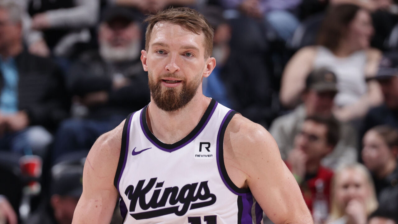 SALT LAKE CITY, UT - FEBRUARY 26: Domantas Sabonis #11 of the Sacramento Kings looks on during the game against the Utah Jazz on February 26, 2025 at Delta Center in Salt Lake City, Utah. Mandatory Copyright Notice: Copyright 2025 NBAE