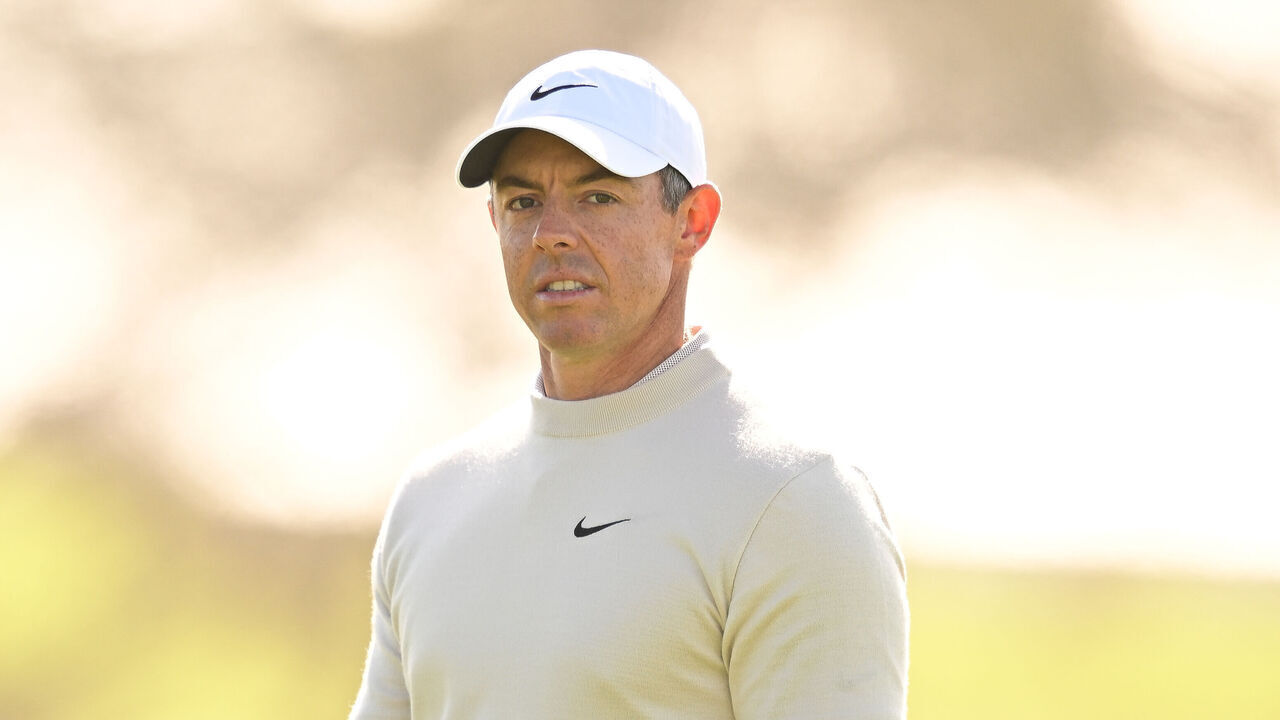 SAN DIEGO, CALIFORNIA - FEBRUARY 15: Rory McIlroy of Northern Ireland walks on the 14th green during the third round of The Genesis Invitational at Torrey Pines Golf Course on February 15, 2025 in San Diego, California.