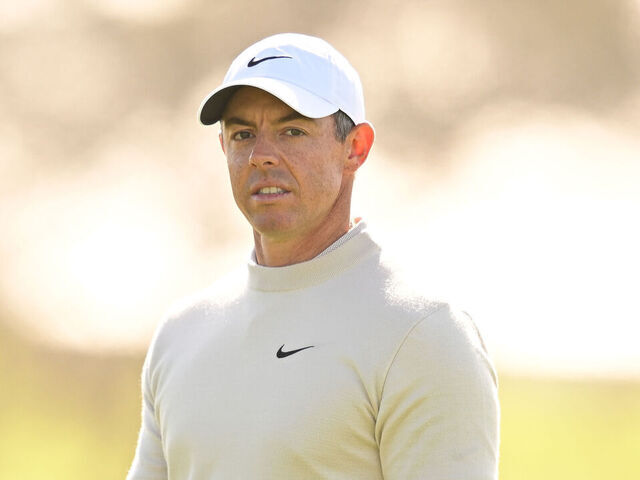 SAN DIEGO, CALIFORNIA - FEBRUARY 15: Rory McIlroy of Northern Ireland walks on the 14th green during the third round of The Genesis Invitational at Torrey Pines Golf Course on February 15, 2025 in San Diego, California.