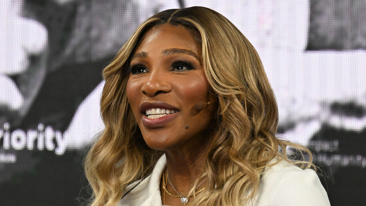 Retired US tennis player Serena Williams speaks during the FII Priority Summit in Miami Beach, Florida, on February 20, 2025. FII Priority Summits are hosted by the Future Investment Initiative (FII) Institute.