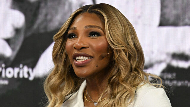 Retired US tennis player Serena Williams speaks during the FII Priority Summit in Miami Beach, Florida, on February 20, 2025. FII Priority Summits are hosted by the Future Investment Initiative (FII) Institute.
