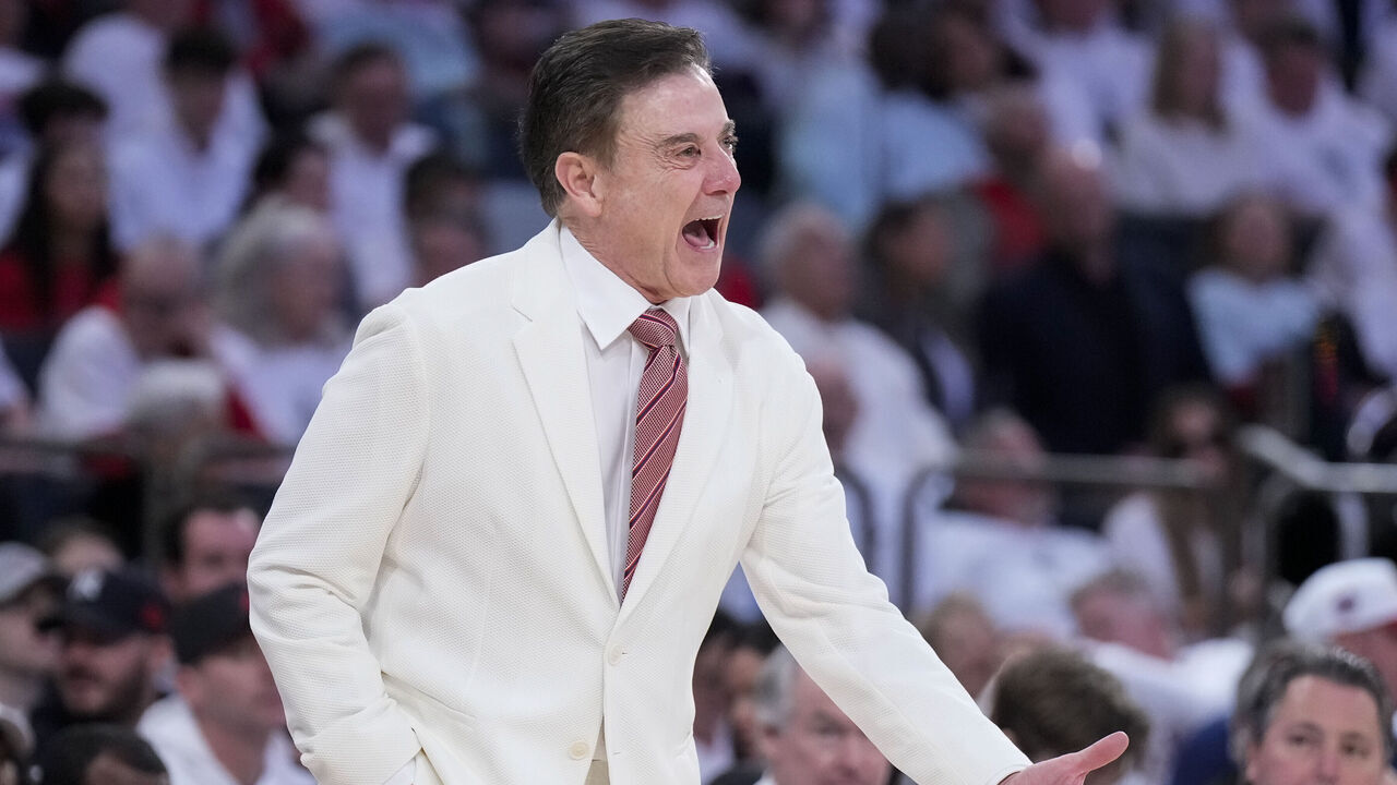 NEW YORK, NY - MARCH 1: Head coach Rick Pitino of the St. John's Red Storm in the second half of a college basketball game against the Seton Hall Pirates Madison Square Garden on March 1, 2025 in New York City. St. John's won 71-61. .