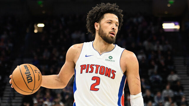 SALT LAKE CITY, UTAH - MARCH 03: Cade Cunningham #2 of the Detroit Pistons in action during the second half of a game against the Utah Jazz at Delta Center on March 03, 2025 in Salt Lake City, Utah.