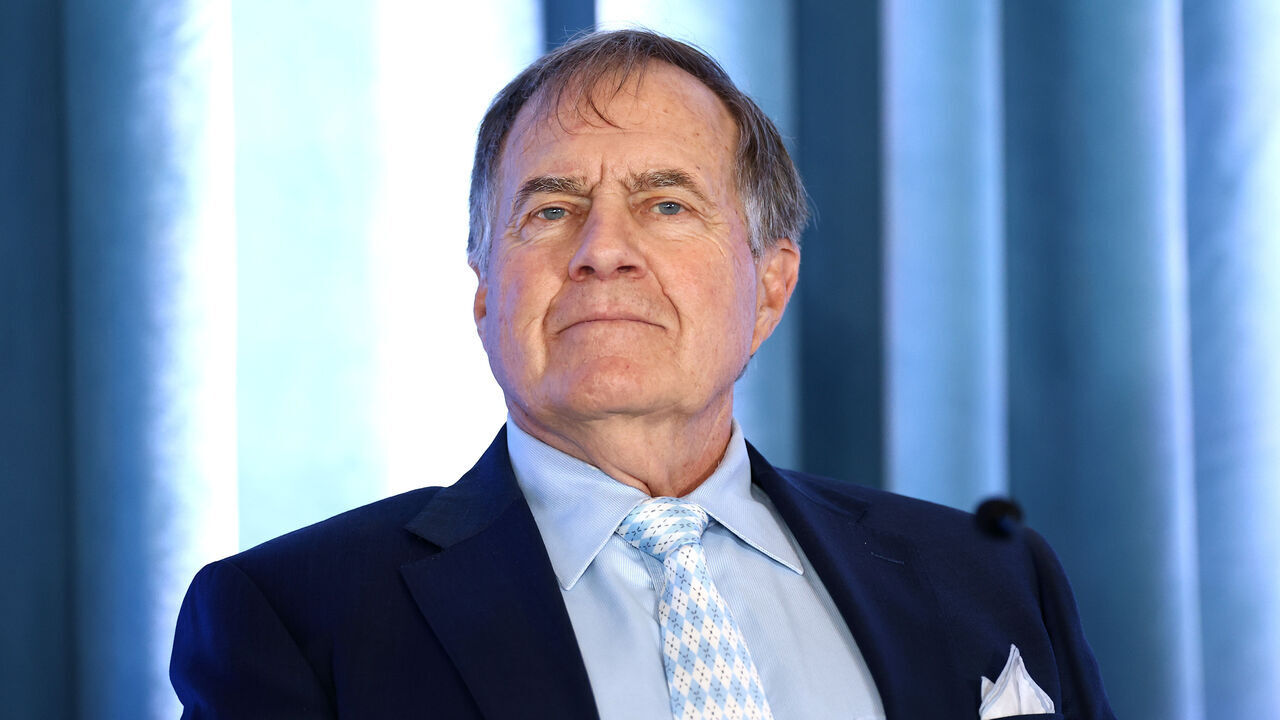 CHAPEL HILL, NORTH CAROLINA - DECEMBER 12: Head Coach Bill Belichick of the North Carolina Tar Heels looks on during a press conference on December 12, 2024 in Chapel Hill, North Carolina.