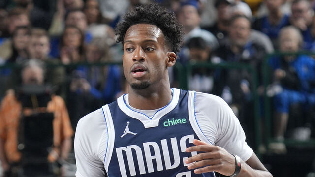 DALLAS, TX - MARCH 3: Olivier Maxence-Prosper #8 of the Dallas Mavericks dribbles the ball during the game against the Sacramento Kings on March 3, 2025 at American Airlines Center in Dallas, Texas. Mandatory Copyright Notice: Copyright 2025 NBAE