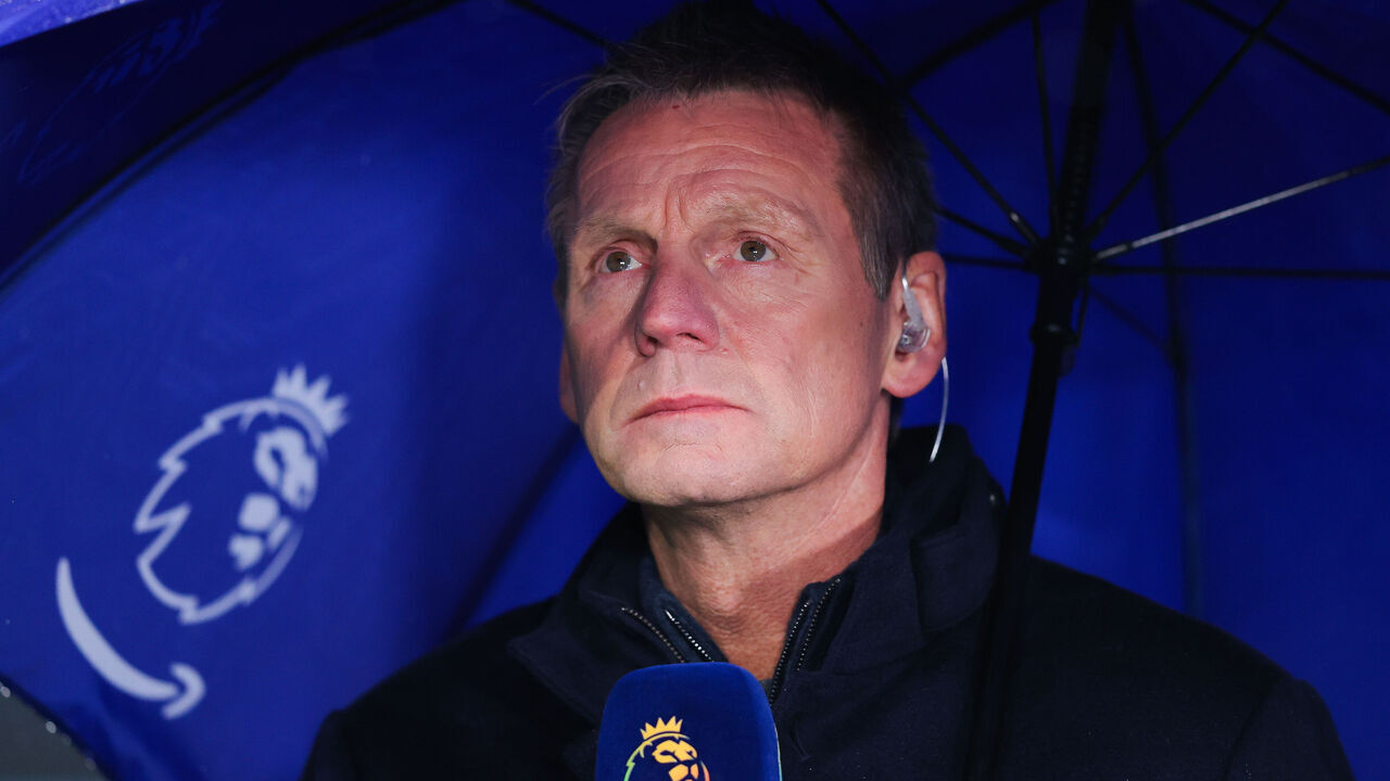 MANCHESTER, ENGLAND - DECEMBER 04: Amazon Prime Video pundit Stuart Pearce during the Premier League match between Manchester City FC and Nottingham Forest FC at Etihad Stadium on December 04, 2024 in Manchester, England.